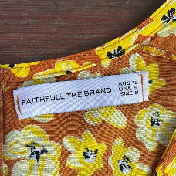 Faithfull the Brand Ilia Fit & Flare Cottage Core Mini Dress - Sz M 🧡🎀 - Picture 12 of 13